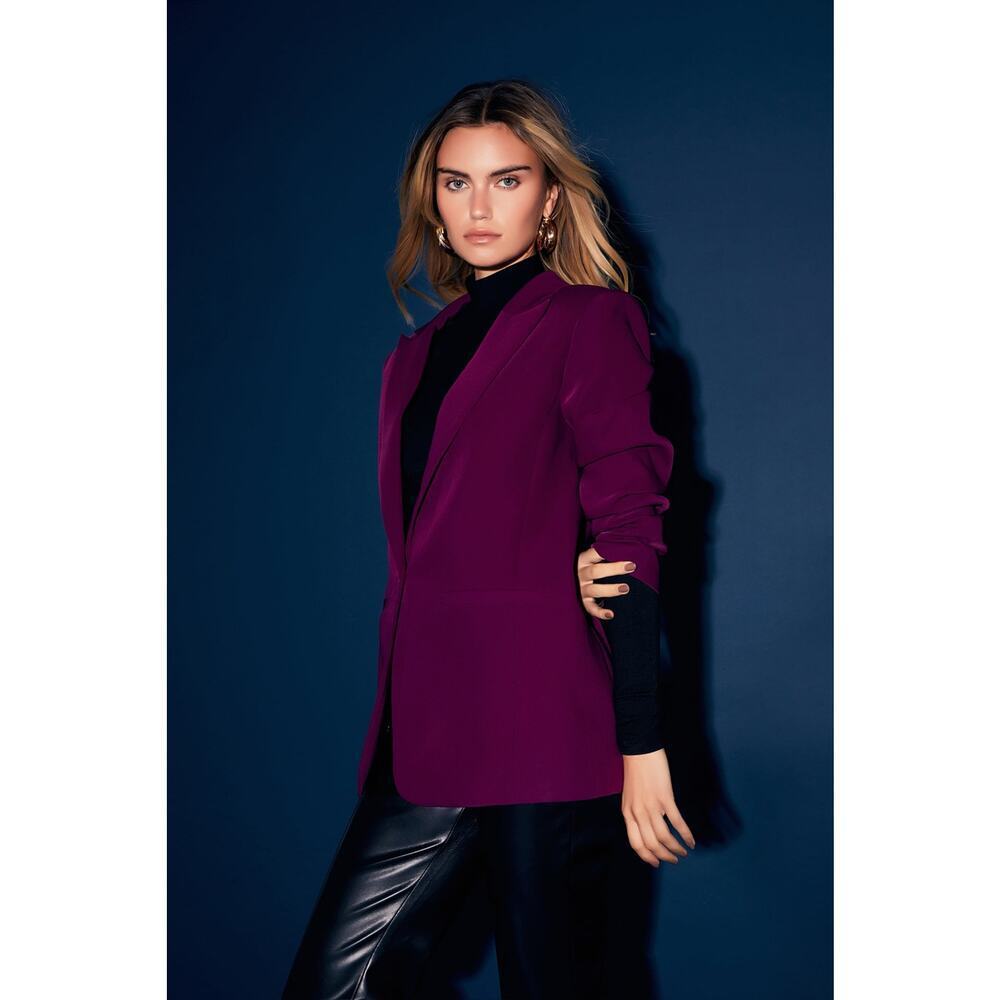 Endless rose single breasted blazer purple sz S proffesional business casual